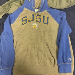 Champion Blue and Tan SJSU Men's Sweater